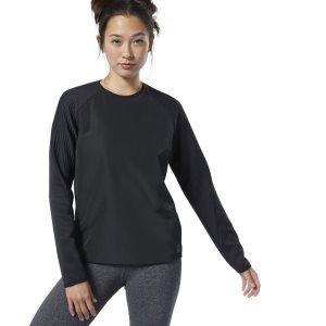 Reebok Thermowarm Deltapeak Crew Sweatshirt Damen - Schwarz - DE 108-TGU